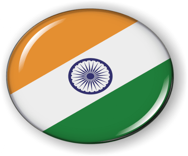 India - Flag - Country Emblem